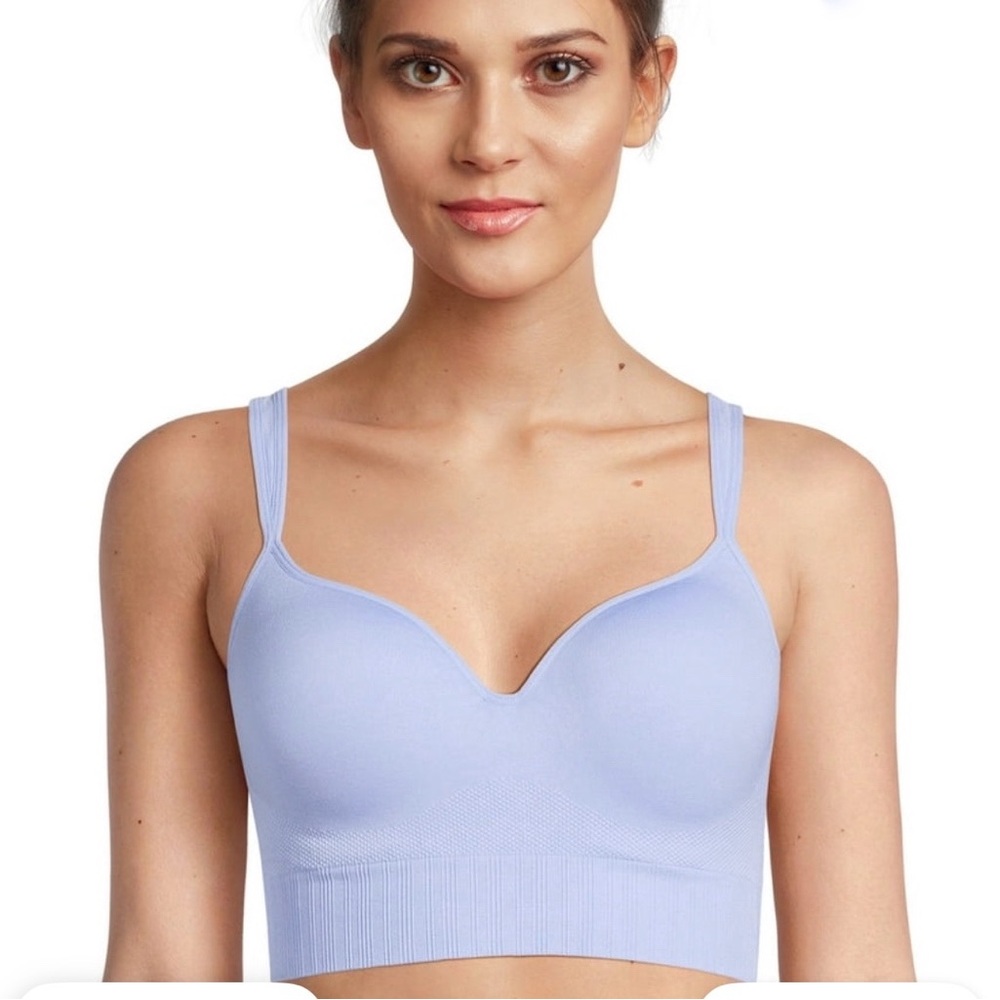 Avia Medium Support Bra Molded Plunge Wireless Sports Bra Size Large NWT